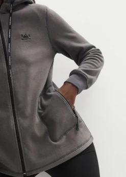 bonprix bonprix Chaqueta polar con bolsillos con cremallera pizarra Outlet