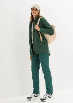 bonprix bonprix Chaqueta polar con bolsillos con cremallera verde mate Discount