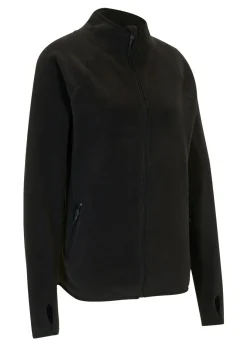 bonprix bonprix Chaqueta polar con bolsillos con cremallera Negro Online