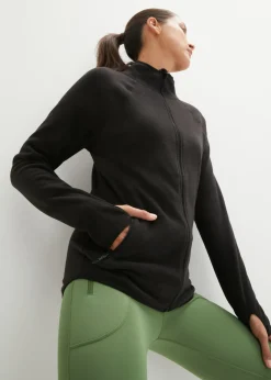 bonprix bonprix Chaqueta polar con bolsillos con cremallera Negro Online