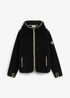 bonprix bonprix Chaqueta polar con capucha Negro Clearance
