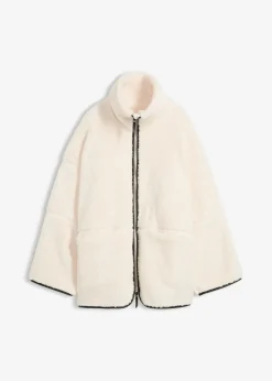 bonprix bonprix Chaqueta polar con corte holgado blanco perla Hot