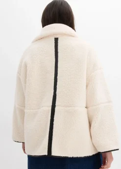bonprix bonprix Chaqueta polar con corte holgado blanco perla Hot