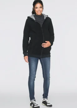 bonprix bonprix Chaqueta polar premamá/de porteo Negro Discount