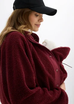bonprix bonprix Chaqueta polar premamá/de porteo 3 en 1 mora oscuro Online