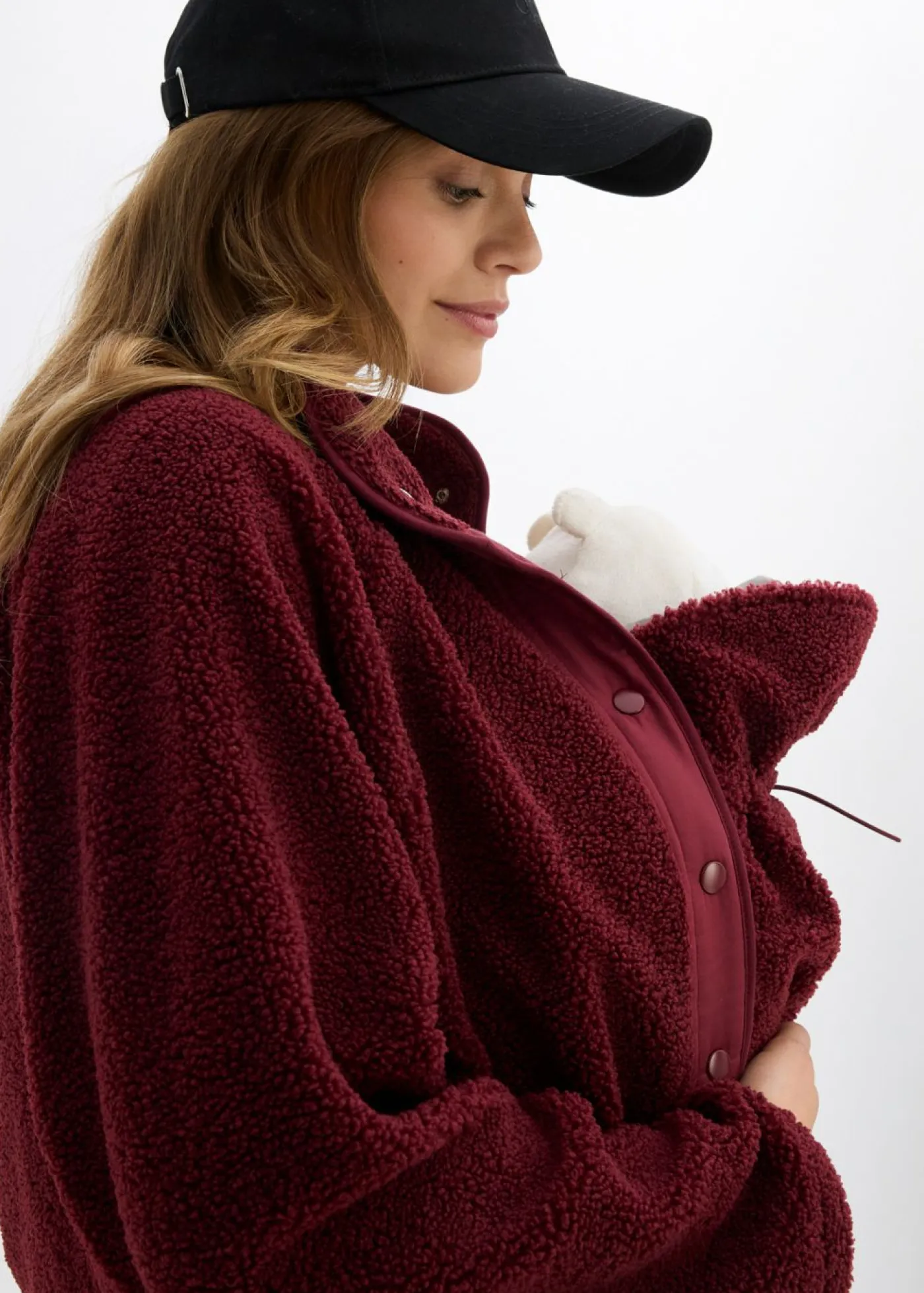 bonprix bonprix Chaqueta polar premamá/de porteo 3 en 1 mora oscuro Online