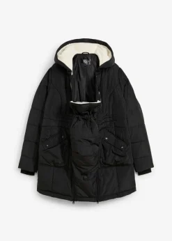 bonprix bonprix Chaqueta premamá 3 en 1 con inserto de porteo Negro Best