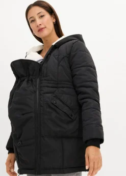 bonprix bonprix Chaqueta premamá 3 en 1 con inserto de porteo Negro Best