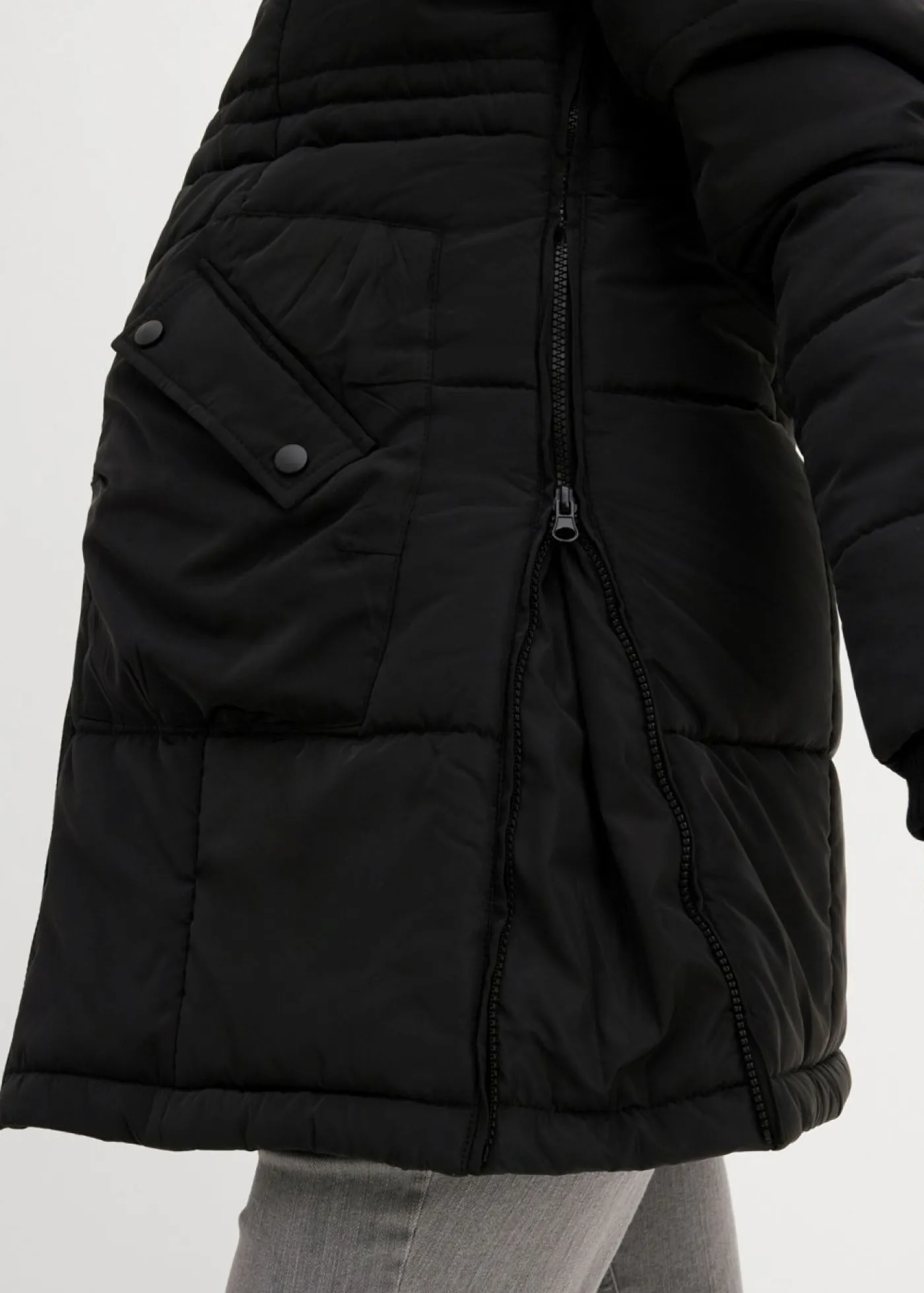 bonprix bonprix Chaqueta premamá 3 en 1 con inserto de porteo Negro Best