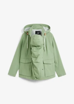 bonprix bonprix Chaqueta premamá 3 en 1 con inserto de porteo Verde musgo/blanco Clearance