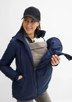 bonprix bonprix Chaqueta premamá 3 en 1 con inserto de porteo Azul marino Outlet