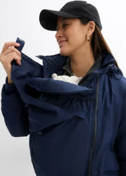 bonprix bonprix Chaqueta premamá 3 en 1 con inserto de porteo Azul marino Outlet