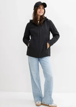 bonprix bonprix Chaqueta premamá de porteo 6 en 1 con forro polar extraíble Negro-blanco lana Online