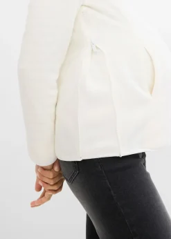 bonprix bonprix Chaqueta premamá de porteo 6 en 1 con forro polar extraíble Negro-blanco lana Online