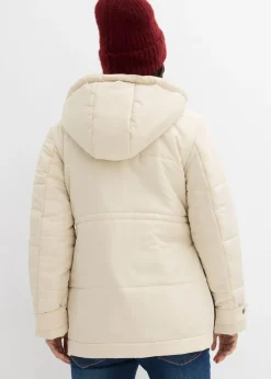 bonprix bonprix Chaqueta premamá de porteo 6 en 1 con forro polar extraíble Beige-negro Hot