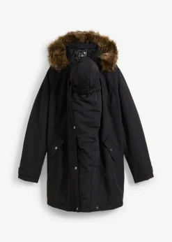bonprix bonprix Chaqueta premamá funcional y de porteo 3 en 1 Negro Hot