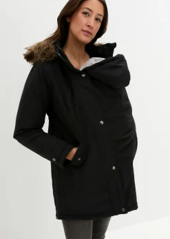 bonprix bonprix Chaqueta premamá funcional y de porteo 3 en 1 Negro Hot