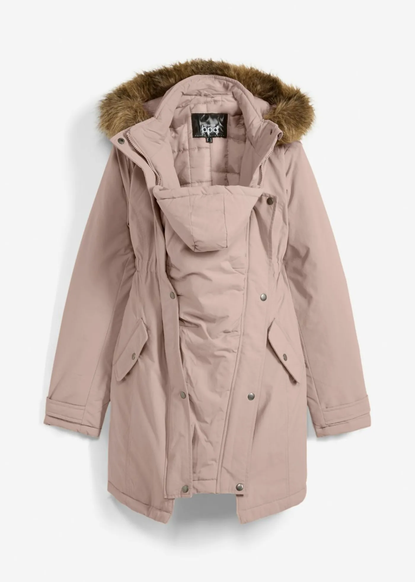 bonprix bonprix Chaqueta premamá funcional y de porteo 3 en 1 Rosa mate Hot
