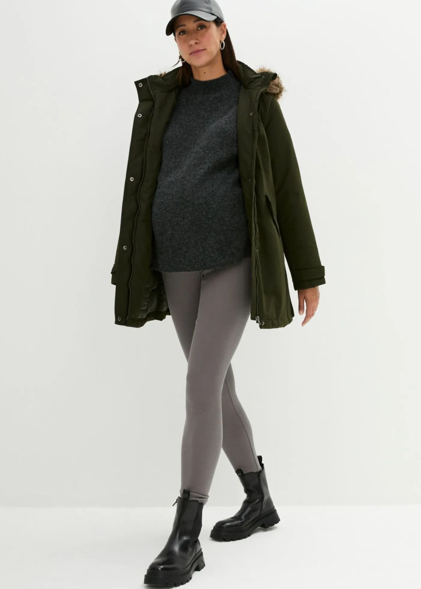 bonprix bonprix Chaqueta premamá funcional y de porteo 3 en 1 Verde oliva Discount
