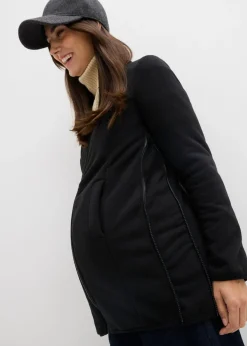 bonprix bonprix Chaqueta premamá impermeable 6 en 1 con inserto de porteo y chaqueta polar desmontable Beige-negro Outlet