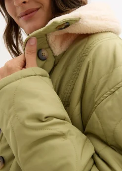 bonprix bonprix Chaqueta premamá ligera 3 en 1 con forro polar e inserto de porteo Verde caqui Outlet