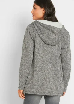 bonprix bonprix Chaqueta premamá/de porteo de tejido polar Gris pizarra/plata mate jaspeado Clearance