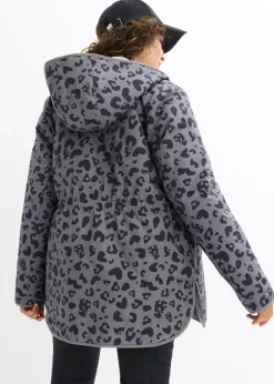 bonprix bonprix Chaqueta reversible premamá 4 en 1 con función de porteo estampado leo gris ahumado-negro Best