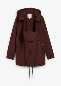 bonprix bonprix Chaqueta softshell de porteo/premamá con ancho regulable Marrón tierra New