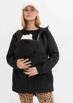 bonprix bonprix Chaqueta softshell de porteo/premamá con ancho regulable Negro Discount