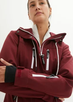 bonprix bonprix Chaqueta softshell repelente al agua rojo avellana New