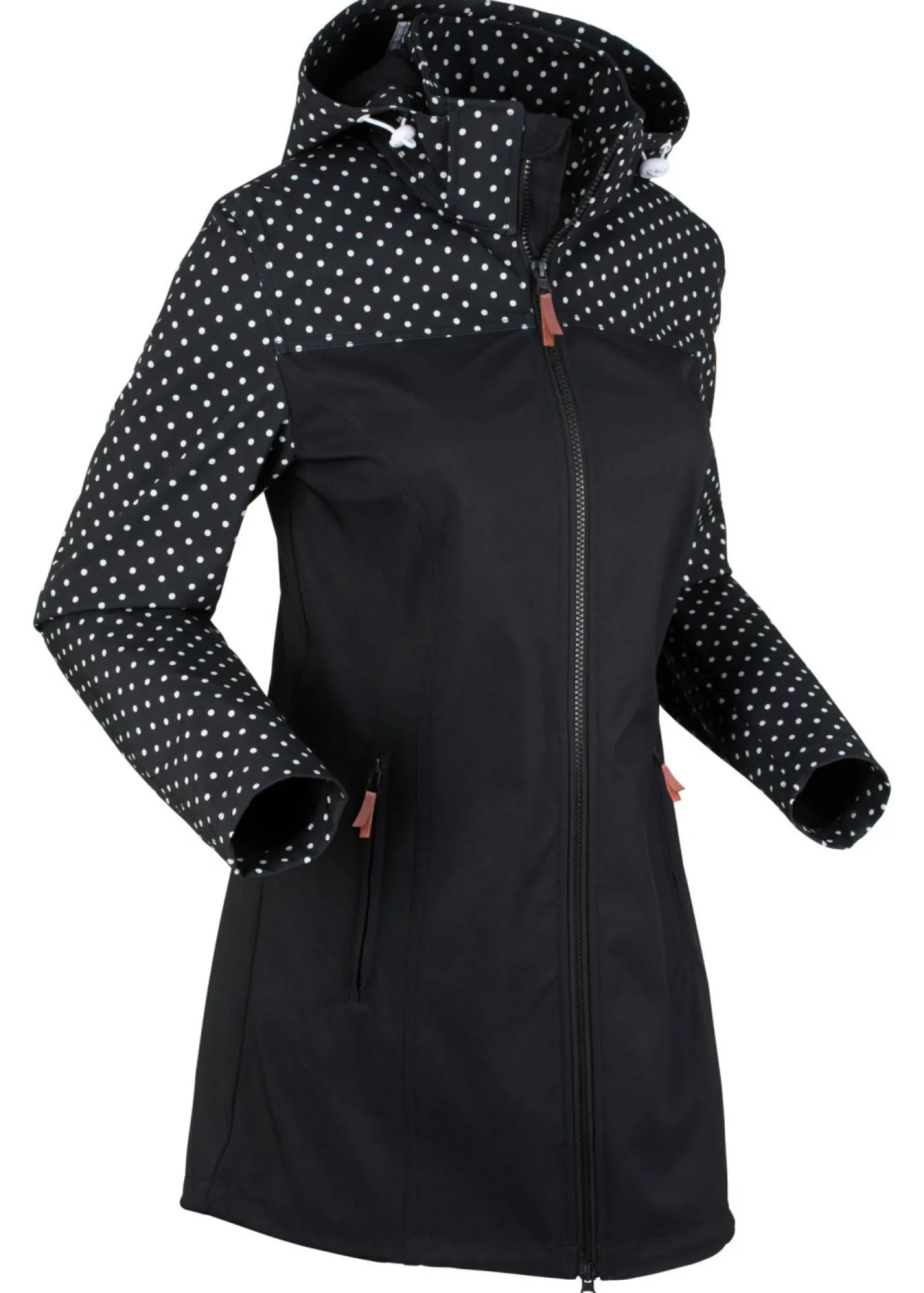 bonprix bonprix Chaqueta softshell repelente al agua con corte entallado negro topos Best