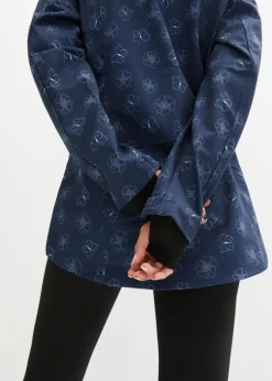 bonprix bonprix Chaqueta softshell repelente al agua con patrón de flores Azul marino de flores New