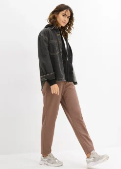 bonprix bonprix Chaqueta tipo sudadera con capucha y cremallera Negro Online