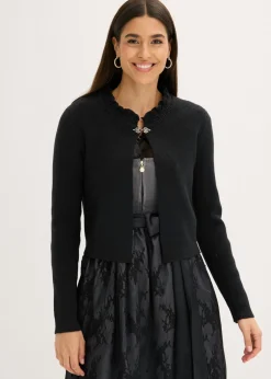 bonprix bonprix Chaqueta tradicional de punto Negro Clearance