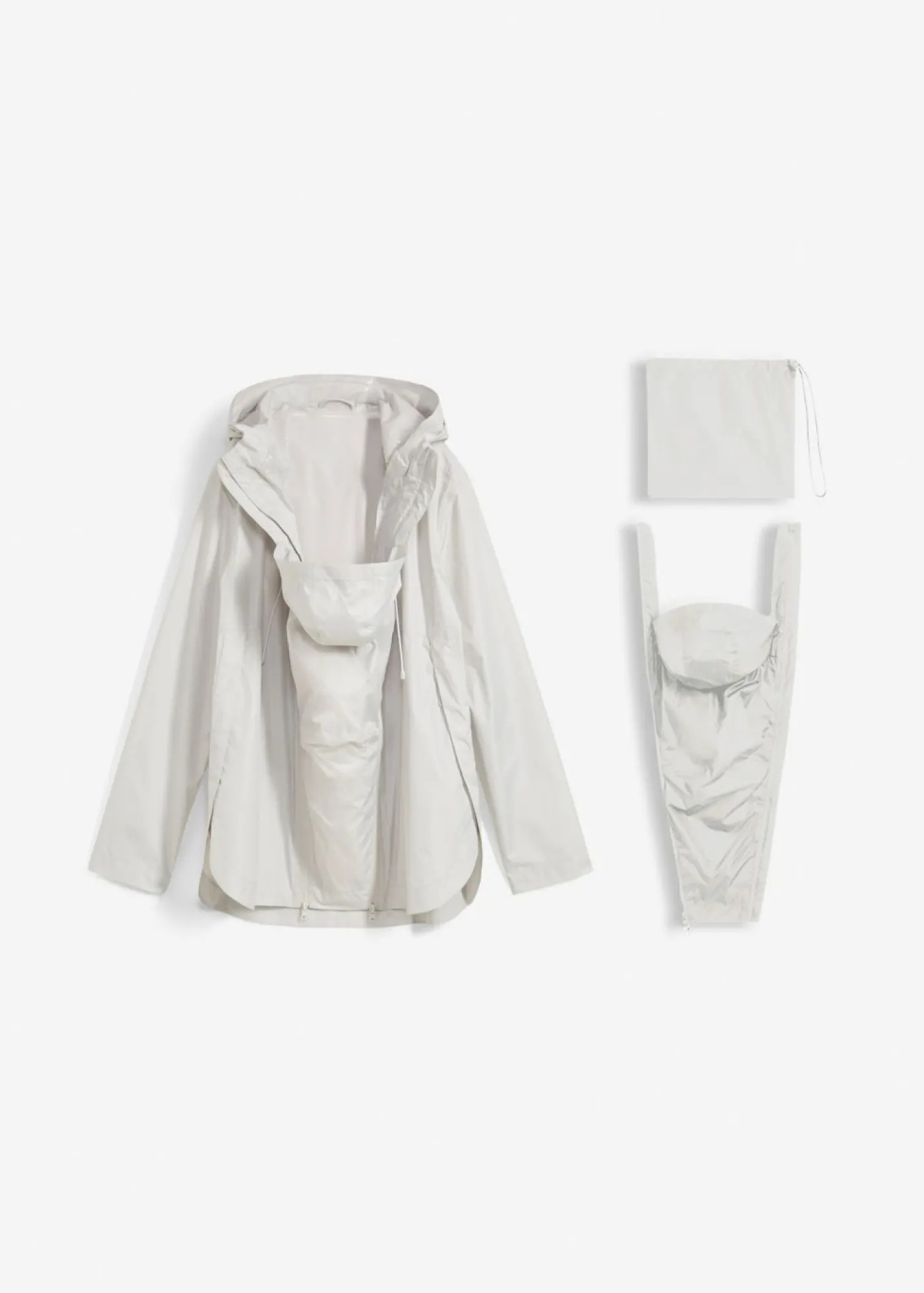 bonprix bonprix Chaqueta ultraligera premamá/de porteo resistente al viento y a la lluvia Plata Clearance
