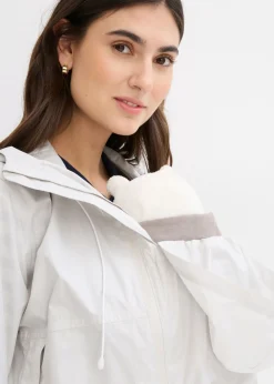 bonprix bonprix Chaqueta ultraligera premamá/de porteo resistente al viento y a la lluvia Plata Clearance