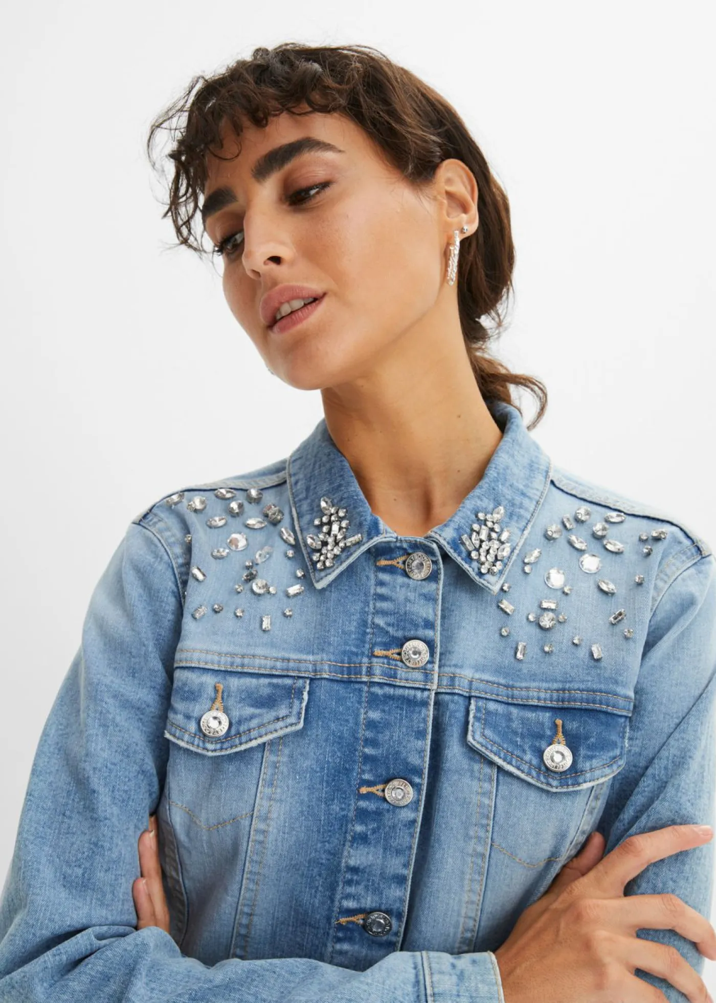 bonprix bonprix Chaqueta vaquera denim azul New