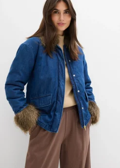 bonprix bonprix Chaqueta vaquera con ligero guateado Azul piedra Sale