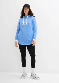 bonprix bonprix Chándal con sudadera larga y leggings (2 piezas) azul provenzal/negro New