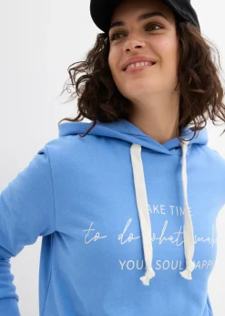 bonprix bonprix Chándal con sudadera larga y leggings (2 piezas) azul provenzal/negro New