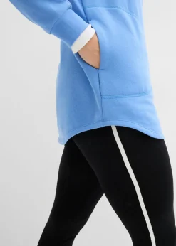 bonprix bonprix Chándal con sudadera larga y leggings (2 piezas) azul provenzal/negro New