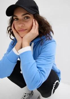 bonprix bonprix Chándal con sudadera larga y leggings (2 piezas) azul provenzal/negro New