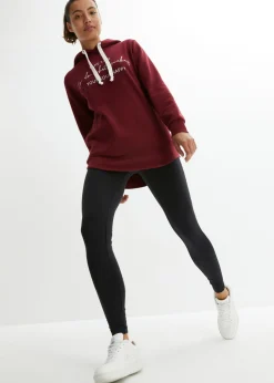 bonprix bonprix Chándal con sudadera larga y leggings (2 piezas) Rojo avellana/negro estampado Best