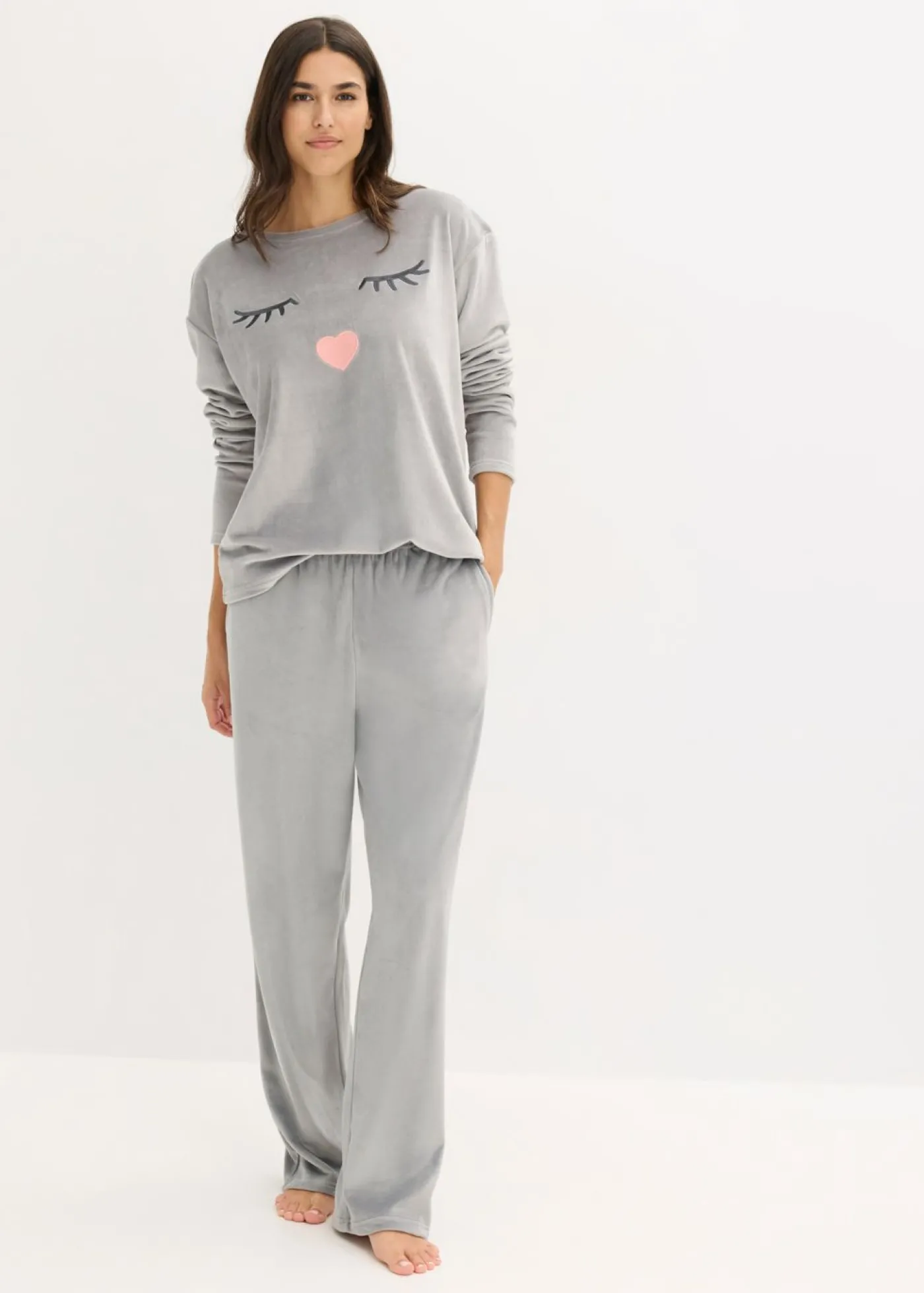 bonprix bonprix Chándal de terciopelo gris sombra New
