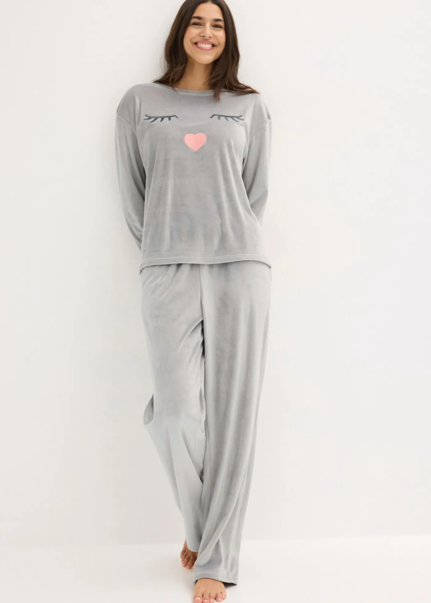 bonprix bonprix Chándal de terciopelo gris sombra New