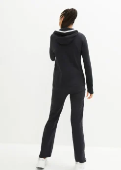 bonprix bonprix Chándal elástico de algodón (2 piezas) Negro Sale