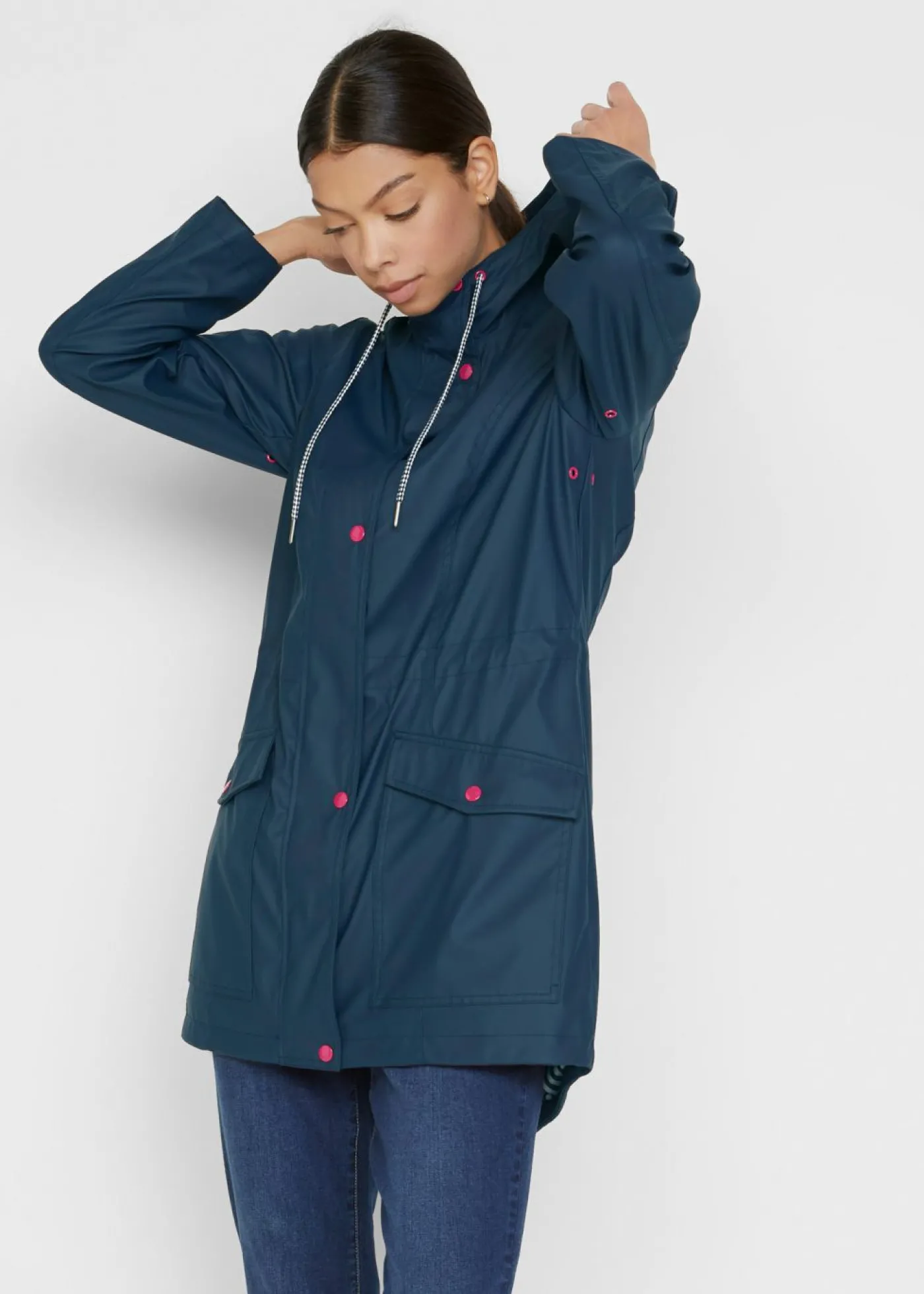 bonprix bonprix Chubasquero impermeable Azul marino Discount