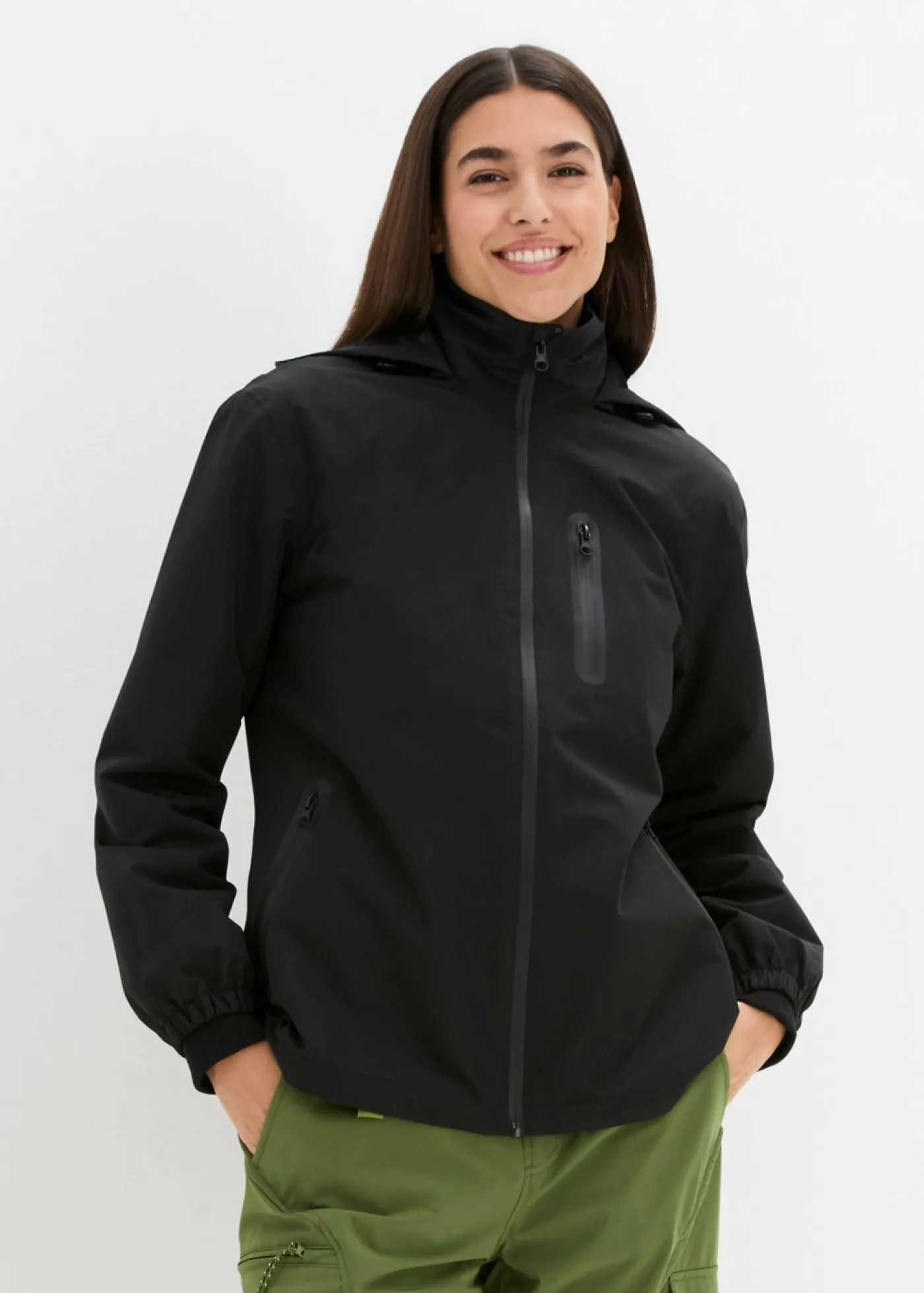 bonprix bonprix Chubasquero ligero Azul ártico/negro Outlet