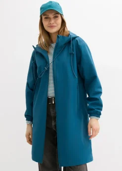 bonprix bonprix Chubasquero ligero con bolso estilo bandolera Petróleo azul Sale