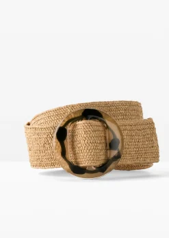 bonprix bonprix Cinturón con aspecto de paja Natural-marrón Best